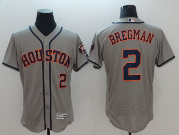 Astros 2 Alex Bregman Gray Flexbase Jersey