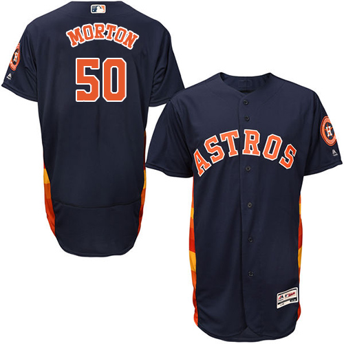 Astros #50 Charlie Morton Navy Blue Flexbase Authentic Collection Stitched Baseball Jersey