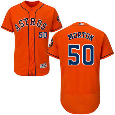 Astros #50 Charlie Morton Orange Flexbase Authentic Collection Stitched Baseball Jersey