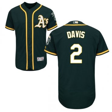 Athletics 2 Khris Davis Green Flexbase Jersey