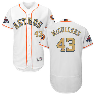 Astros 43 Lance McCullers White 2018 Gold Program Flexbase Jersey