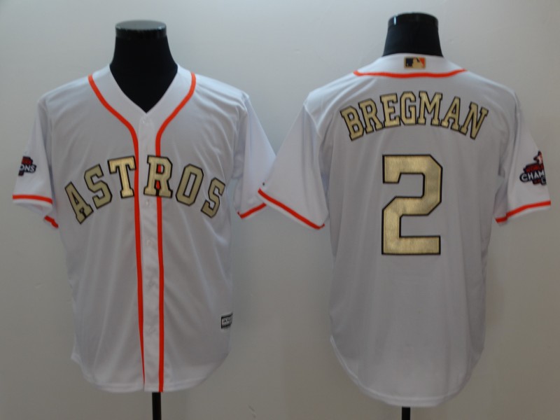 Astros 2 Alex Bregman White 2017 World Series Champions Cool Base Player Jersey