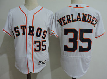 Astros 35 Justin Verlander White Flexbase Jersey