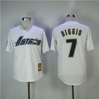 Astros #7 Craig Biggio White Cooperstown Collection Stitched MLB Jersey