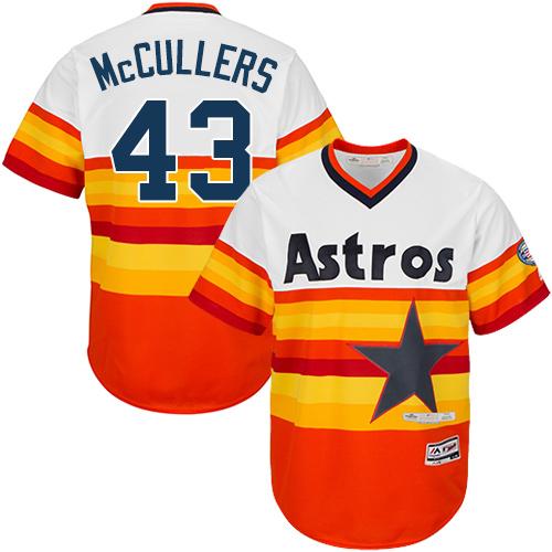 Astros #43 Lance McCullers White Orange Flexbase Authentic Collection Cooperstown Stitched MLB Jersey