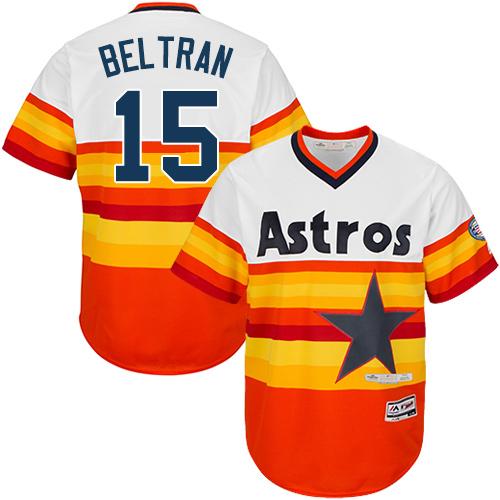 Astros #15 Carlos Beltran White Orange Flexbase Authentic Collection Cooperstown Stitched MLB Jersey