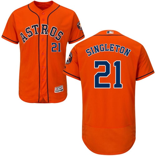 Astros #21 Jon Singleton Orange Flexbase Authentic Collection Stitched MLB Jersey