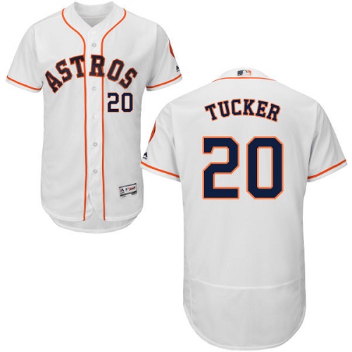 Astros #20 Preston Tucker White Flexbase Authentic Collection Stitched MLB Jersey