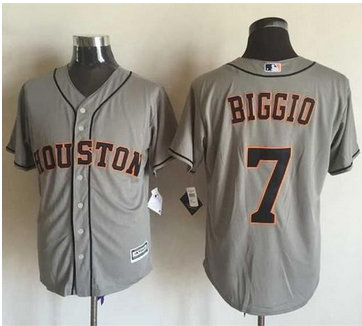 Houston Astros #7 Craig Biggio Grey New Cool Base Stitched MLB Jersey