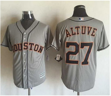 Houston Astros #27 Jose Altuve Grey New Cool Base Stitched MLB Jersey