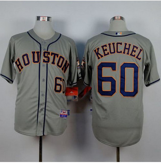 Houston Astros #60 Dallas Keuchel Grey Cool Base Stitched Baseball Jersey