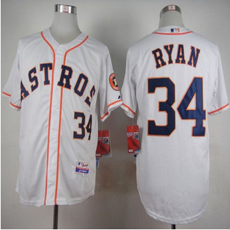 Houston Astros #34 Nolan Ryan White Cool Base Stitched Baseball Jersey