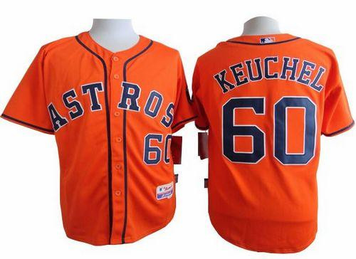 Houston Astros #60 Dallas Keuchel Orange Cool Base Stitched Baseball Jersey