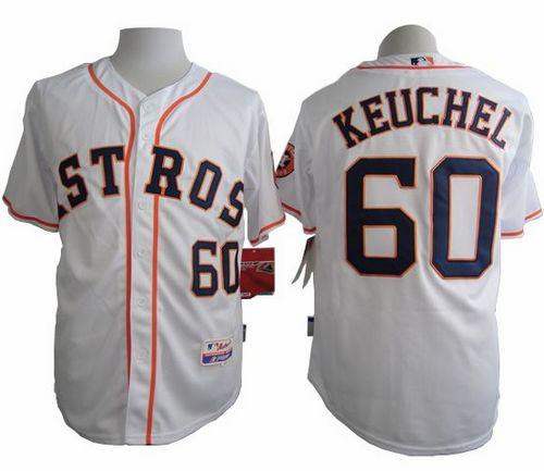 Houston Astros #60 Dallas Keuchel White Cool Base Stitched Baseball Jersey