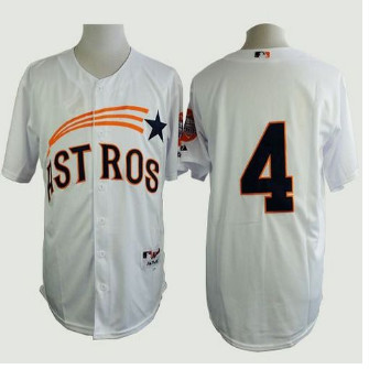 Houston Astros #4 George Springer White 1965 Turn Back The Clock Stitched Baseball jersey