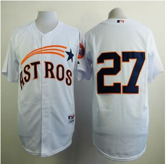 Houston Astros #27 Jose Altuve White 1965 Turn Back The Clock Stitched Baseball Jersey