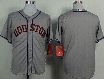 Houston Astros Blank Grey Cool Base Stitched Baseball Jersey