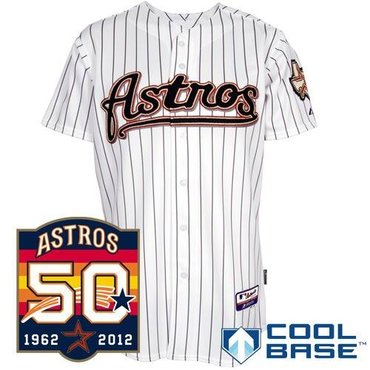 houston astros blank grey cool base w50th anniversary patch jersey