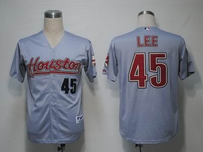 mlb jerseys houston astros 45 lee grey