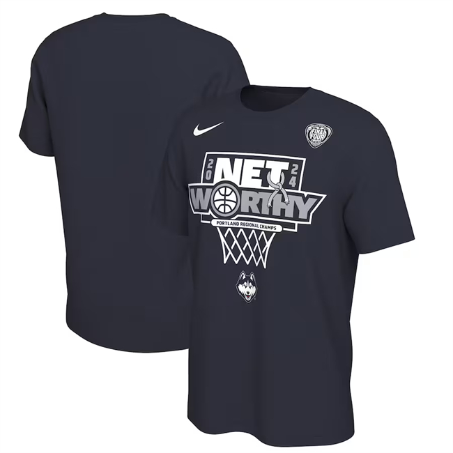 Men's UConn Huskies Navy Tournament March Madness Final Four Locker Room T-Shirt