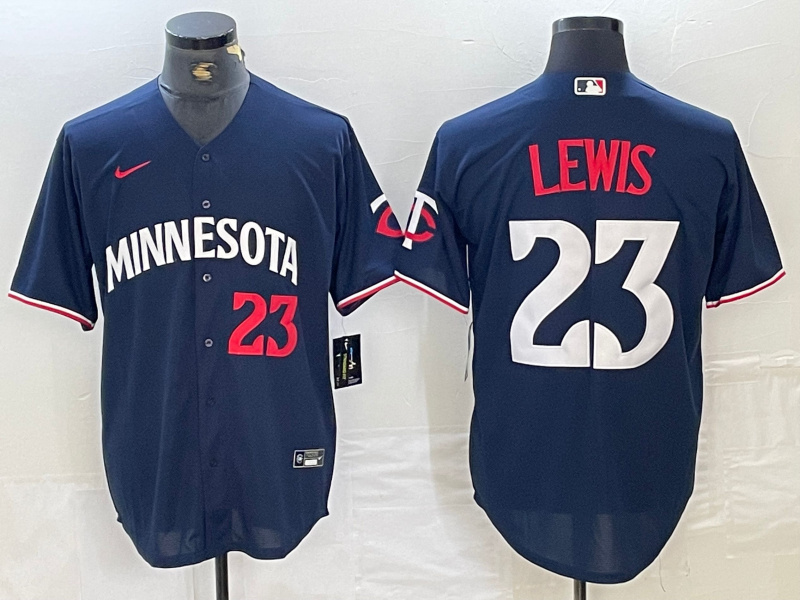 Twins 25 Byron Buxton Navy Nike Cool Base Men Jersey