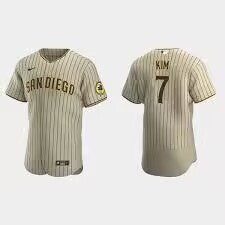 Men's San Diego Padres #7 Ha Seong Kim Stitched MLB Brown Flexbase Base Nike Jersey