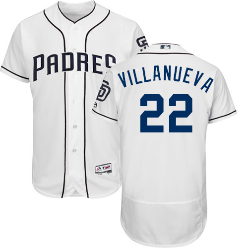 Padres #22 Christian Villanueva White Flexbase Authentic Collection Stitched Baseball Jersey