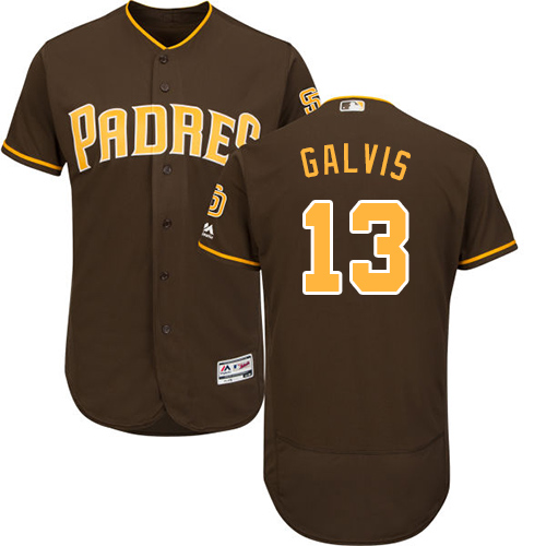 Padres #13 Freddy Galvis Brown Flexbase Authentic Collection Stitched Baseball Jersey