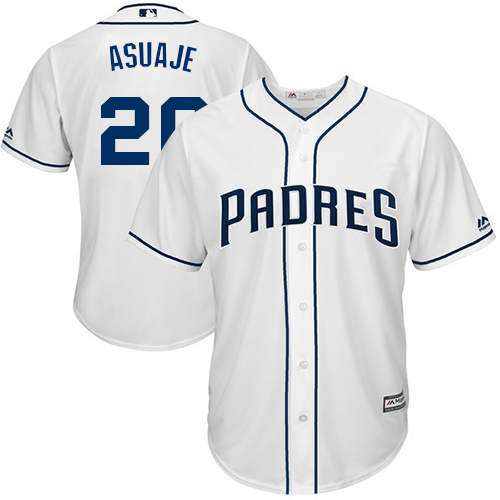 Padres #20 Carlos Asuaje White New Cool Base Stitched Baseball Jersey