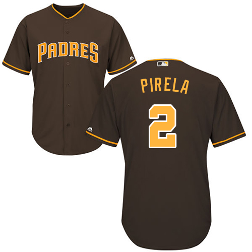 Padres #2 Jose Pirela Brown New Cool Base Stitched Baseball Jersey