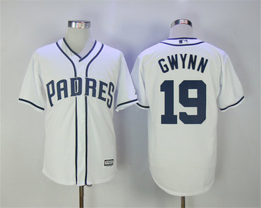 Padres 19 Tony Gwynn White Cool Base Jersey