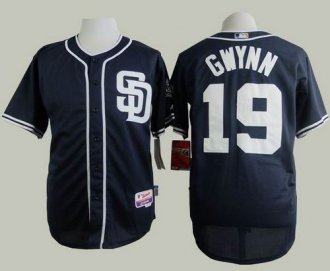 San Diego Padres #19 Tony Gwynn Navy Blue Cool Base Stitched Baseball Jersey