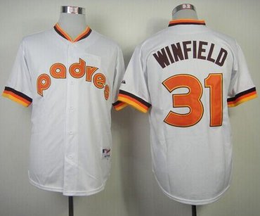 San Diego Padres #31 Dave Winfield White 1984 Turn Back The Clock Stitched Baseball Jersey