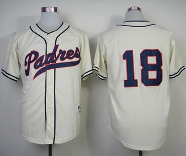 San Diego Padres #18 Carlos Quentin Cream 1948 Turn Back The Clock Stitched Baseball Jersey