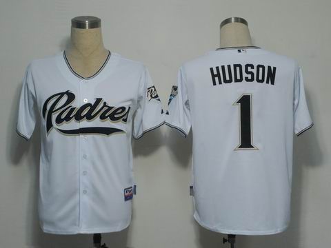 mlb jerseys san diego padres 1 hudson white cool base