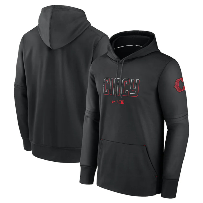 Men's Cincinnati Reds Black 2023 City Connect Hoodie