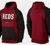 Cincinnati Reds Pullover Hoodie Burgundy Red & Black