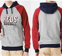 Cincinnati Reds Pullover Hoodie Grey & Red