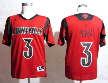 adidas Louisville Cardinals 2013 March Madness Peyton Siva 3 Authentic Jersey - Red