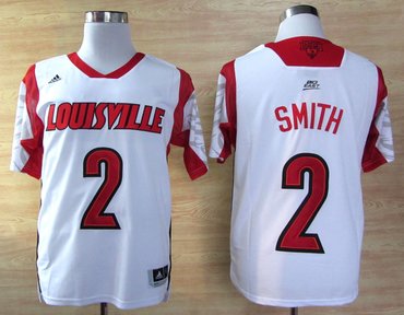 adidas Louisville Cardinals 2013 March Madness Russ Smith 2 Authentic Jerseys - White