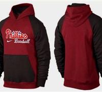 Philadelphia Phillies Pullover Hoodie Burgundy Red & Black