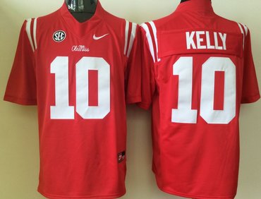 Ole Miss Rebels 10 Chad Kelly Red College Football Jersey