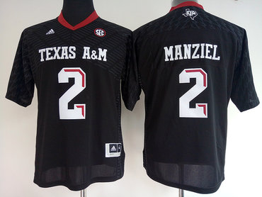 Texas A&M Aggies 2 Johnny Manziel Black College Football Jersey