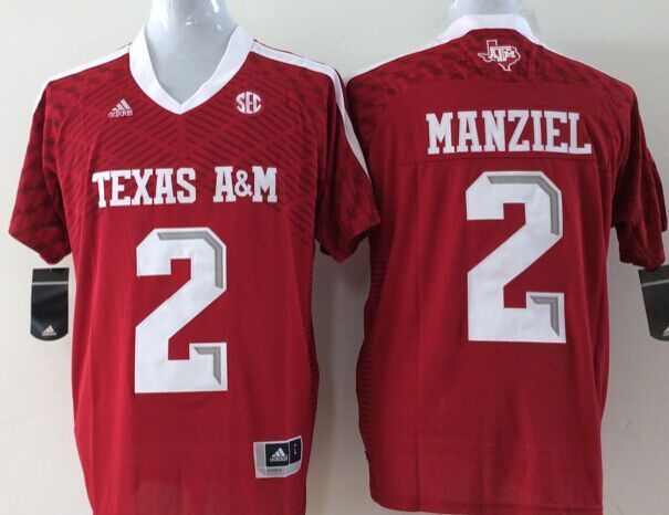 Texas A&M Aggies 2 Johnny Manziel Red College Football Jersey