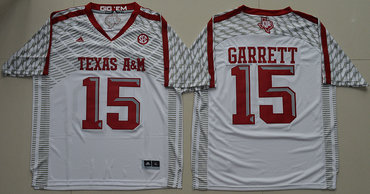 Texas A&M Aggies 15 Myles Garrett White College Football Jersey