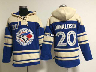 Blue Jays #20 Josh Donaldson Blue Sawyer Hooded Sweatshirt MLB Hoodie