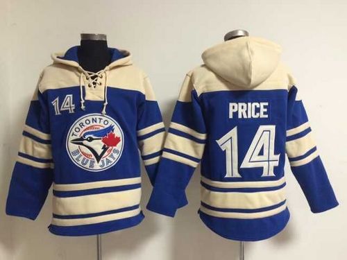 Blue Jays #14 David Price Blue Sawyer Hooded Sweatshirt MLB Hoodie