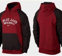 Toronto Blue Jays Pullover Hoodie Burgundy Red & Black