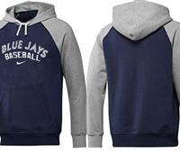 Toronto Blue Jays Pullover Hoodie Dark Blue & Grey