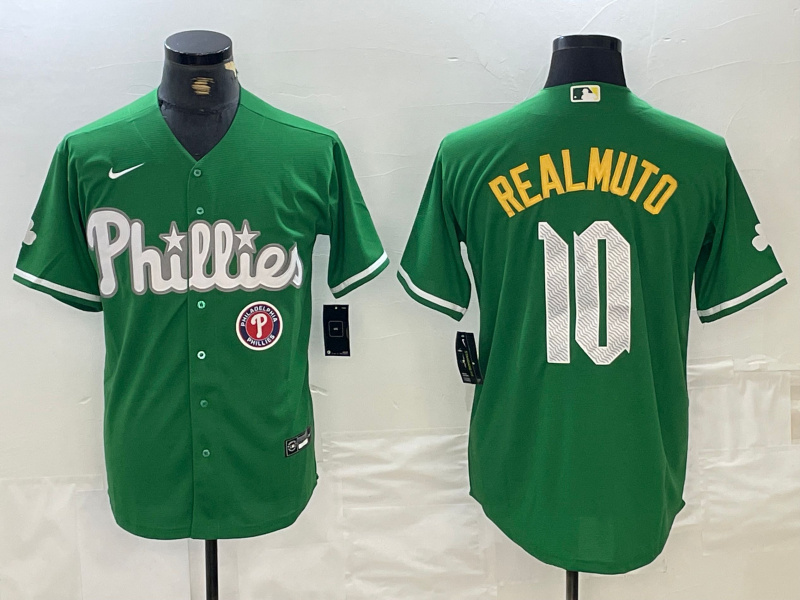 men's philadelphia phillies #10 j.t. realmuto green 2024 city connect stitched jersey_副本